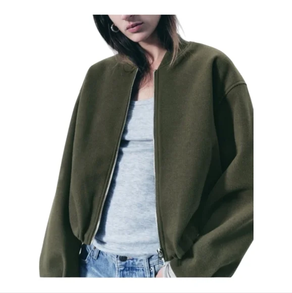 ジャケット・アウター Zara SOFT BOMBER JACKET M ZARA SOFT BOMBER JACKET WITH ELASTIC TRIMS NU 4300